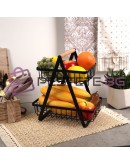 Метална кошница на 2 нива за плодове и зеленчуци